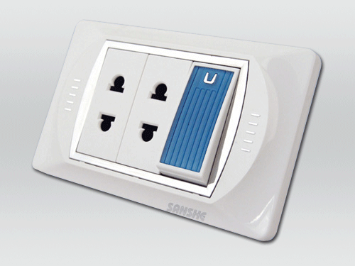 10A 250V~a large-board two-pole and two-pole socket